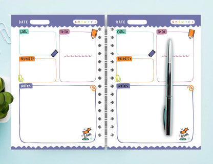 A5 Simplified Study To-do Planner